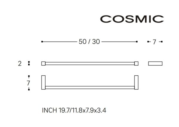 COSMIC METRIC TOALLERO LAVABO 30cm - Imagen 4