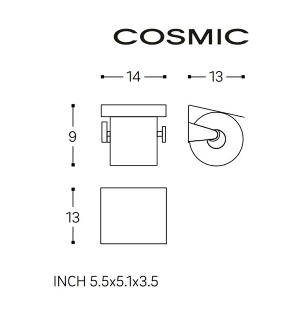 COSMIC KUBIC PORTARROLLOS DERECHO CON TAPA - Imagen 3