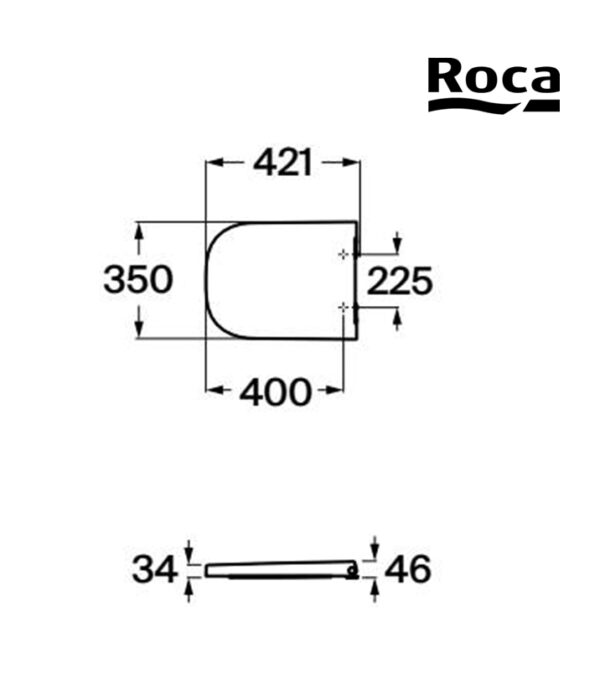 ROCA THE GAP COMPACT TAPA INODORO - Imagen 3