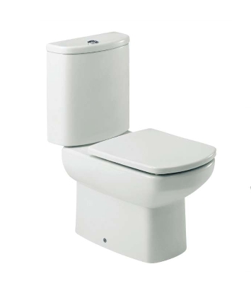 Inodoro con mochila bidet tapa caida amortiguada dama Senso Roca P