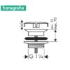HANSGROHE VALVULA 1 1/4\" CROMO