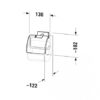 DURAVIT KARREE PORTARROLLOS CON TAPA