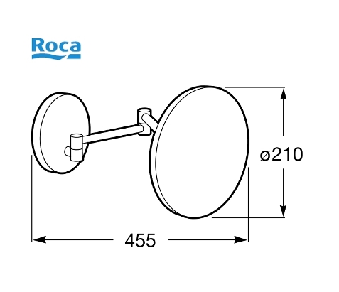 Espejo de aumento dorado con pie x5 aumentos Ø 15,5 cm - Ganivetería Roca