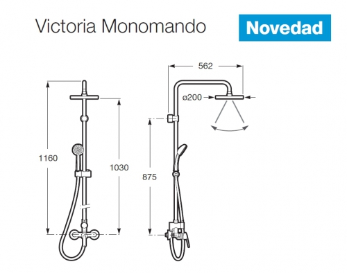 Columna ducha Victoria Roca