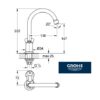 GROHE COSTA L LAVADERO VERTICAL
