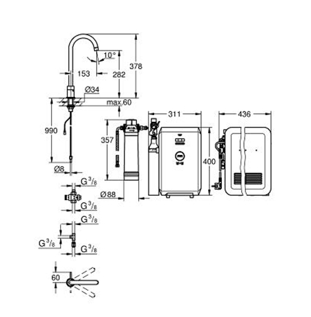 GROHE BLUE CHILLED SPARKLING COCINA