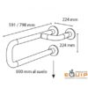 PRESTOEQUIP PRESTOBAR 140 BARRA APOYO FIJA