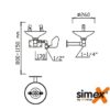 SIMEX LAVA-OJOS MURAL ABS