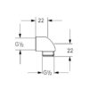 GROHE CODO ACOPLAMIENTO FLEXO - Imagen 2