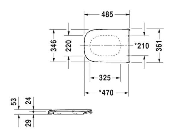 ASIENTO-ARO INODORO D-CODE VITAL DURAVIT