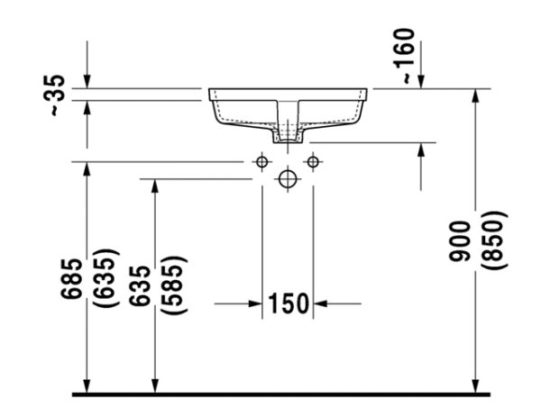 LAVABO BAJO ENCIMERA VERO DURAVIT