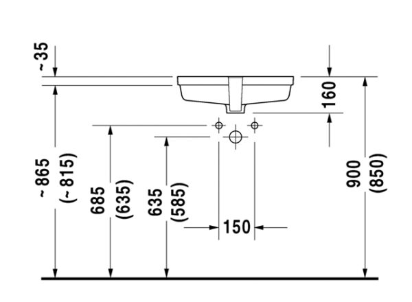 LAVABO BAJO ENCIMERA VERO DURAVIT