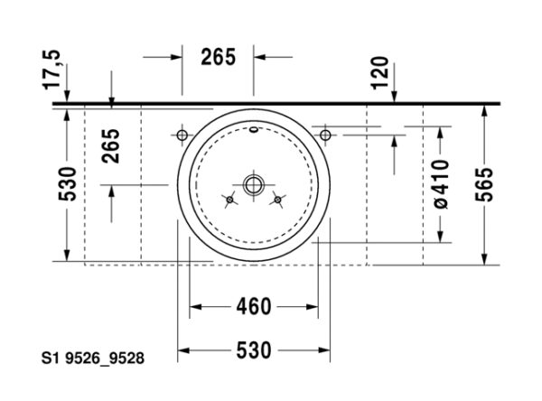 LAVABO ENCIMERA 530mm STARCK-1 DURAVIT