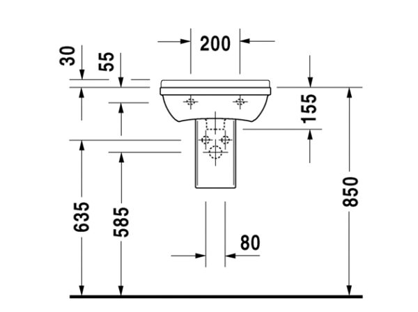 LAVAMANOS 45cm STARCK-3 DURAVIT