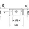LAVAMANOS 50cm STARCK-3 DURAVIT