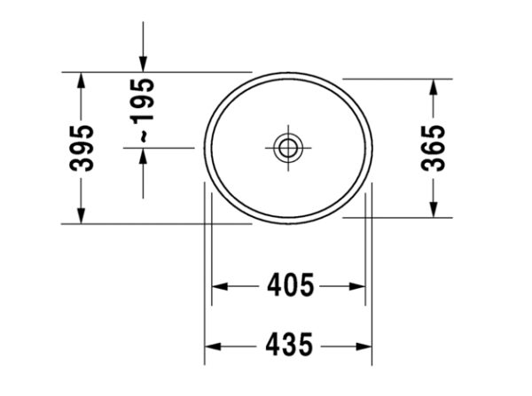 LAVABO ENCIMERA 435mm STARCK-2 DURAVIT