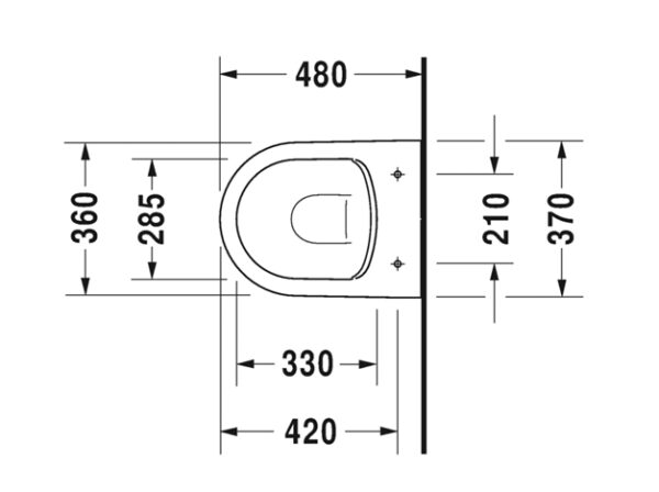 PACK INODORO SUSPENDIDO COMPACT RIMLESS ME by STARCK DURAVIT