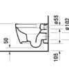 PACK INODORO SUSPENDIDO COMPACT RIMLESS ME by STARCK DURAVIT