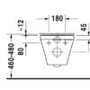 INODORO SUSPENDIDO RIMLESS DURASTYLE VITAL DURAVIT