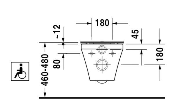 INODORO SUSPENDIDO RIMLESS DURASTYLE VITAL DURAVIT