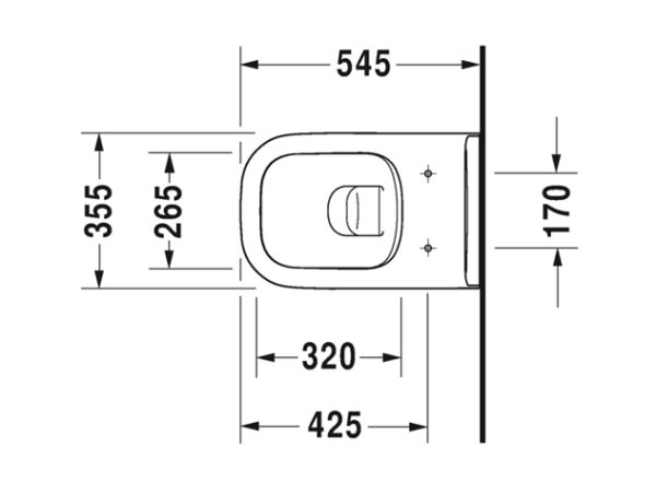 PACK INODORO SUSPENDIDO RIMLESS D-CODE DURAVIT