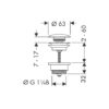 VALVULA LAVABO-BIDE PUSH OPEN HANSGROHE