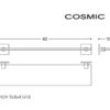 COSMIC STICK ESTANTE VIDRIO 40cm CROMO - Imagen 5
