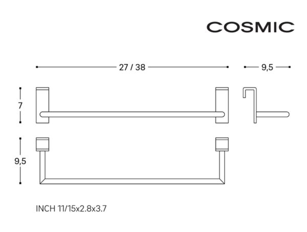 COSMIC STICK TOALLERO PARA MUEBLE 38cm - Imagen 4