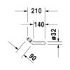 TUBO CONECTOR CON MANGUITO DOBLE DURAVIT