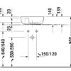 LAVAMANOS SOBRE ENCIMERA 42x27 LUV DURAVIT