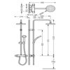 KIT TERMOSTATICA DUCHA TRESGRIFERIA FLAT-TRES
