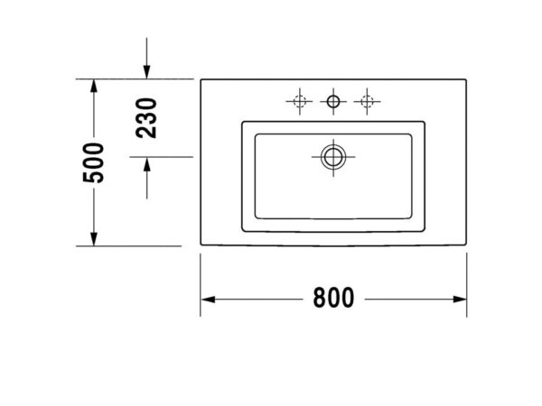 LAVABO 80x50cm 2nd FLOOR DURAVIT