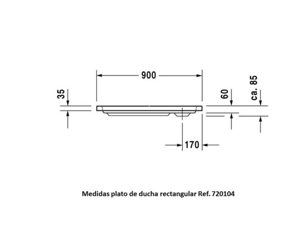 PLATO DUCHA RECTANGULAR D-CODE DURAVIT