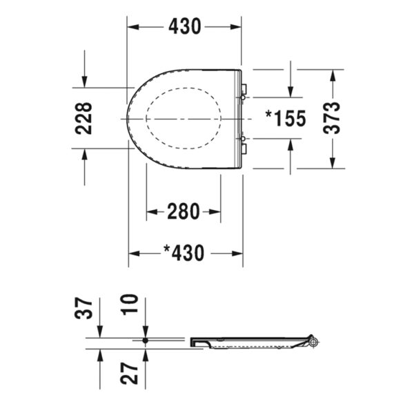 ASIENTO y TAPA INODORO DURASTYLE DURAVIT