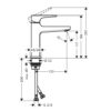MONOMANDO LAVABO METROPOL 110 MANECILLA LOOP HANSGROHE