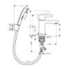 MONOMANDO LAVABO-BIDE METRIS S HANSGROHE