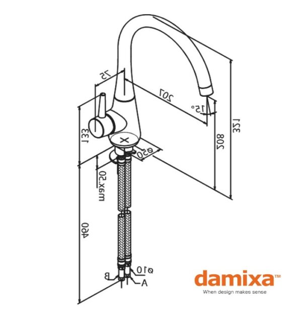 MEZCLADOR LAVABO BELL DAMIXA