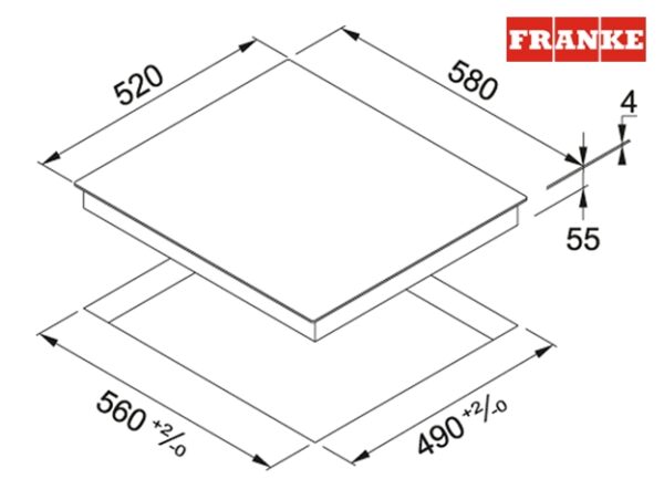 PLACA INDUCCION CRISTAL NEGRO SMART 603SZ FRANKE