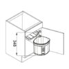 MEDIDAS CONTENEDOR RESIDUOS SORTER MINI FRANKE