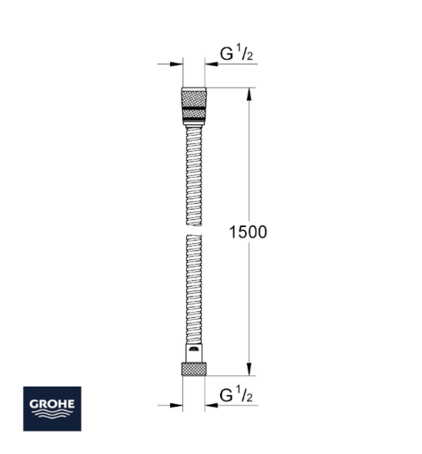 FLEXO DUCHA ROTAFLEX METAL LONGLIFE GROHE MEDIDAS