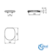 ASIENTO y TAPA INODORO CONNECT IDEAL STANDARD MEDIDAS