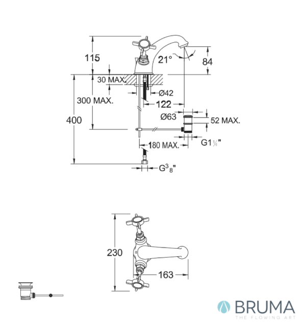 MEDIDAS BIMANDO LAVABO 1953 BRUMA