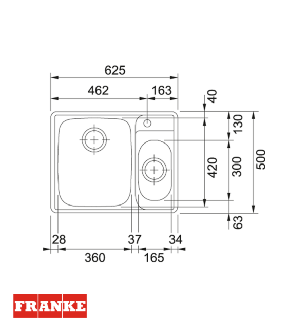 FREGADERA INOX ARMONIA AMX-660 FRANKE