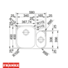 MEDIDAS FREGADERO INOX ARMONIA AMX-160 FRANKE