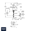 MONOMANDO LAVABO CONCETTO GROHE MEDIDAS