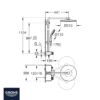 COLUMNA DUCHA EUPHORIA SMARTCONTROL SYSYEM 310 DUO GROHE MEDIDAS
