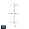 GROHE EUPHORIA BARRA DE DUCHA AJUSTABLE MEDIDAS