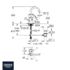 MONOMANDO LAVABO CONCETTO GROHE MEDIDAS