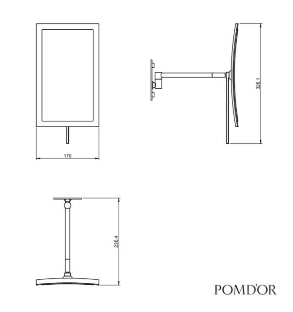 MEDIDAS ESPEJO AUMENTO x3 ILLUSION POM D'OR