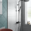 SET DUCHA SILHOUET NEGRO MATE